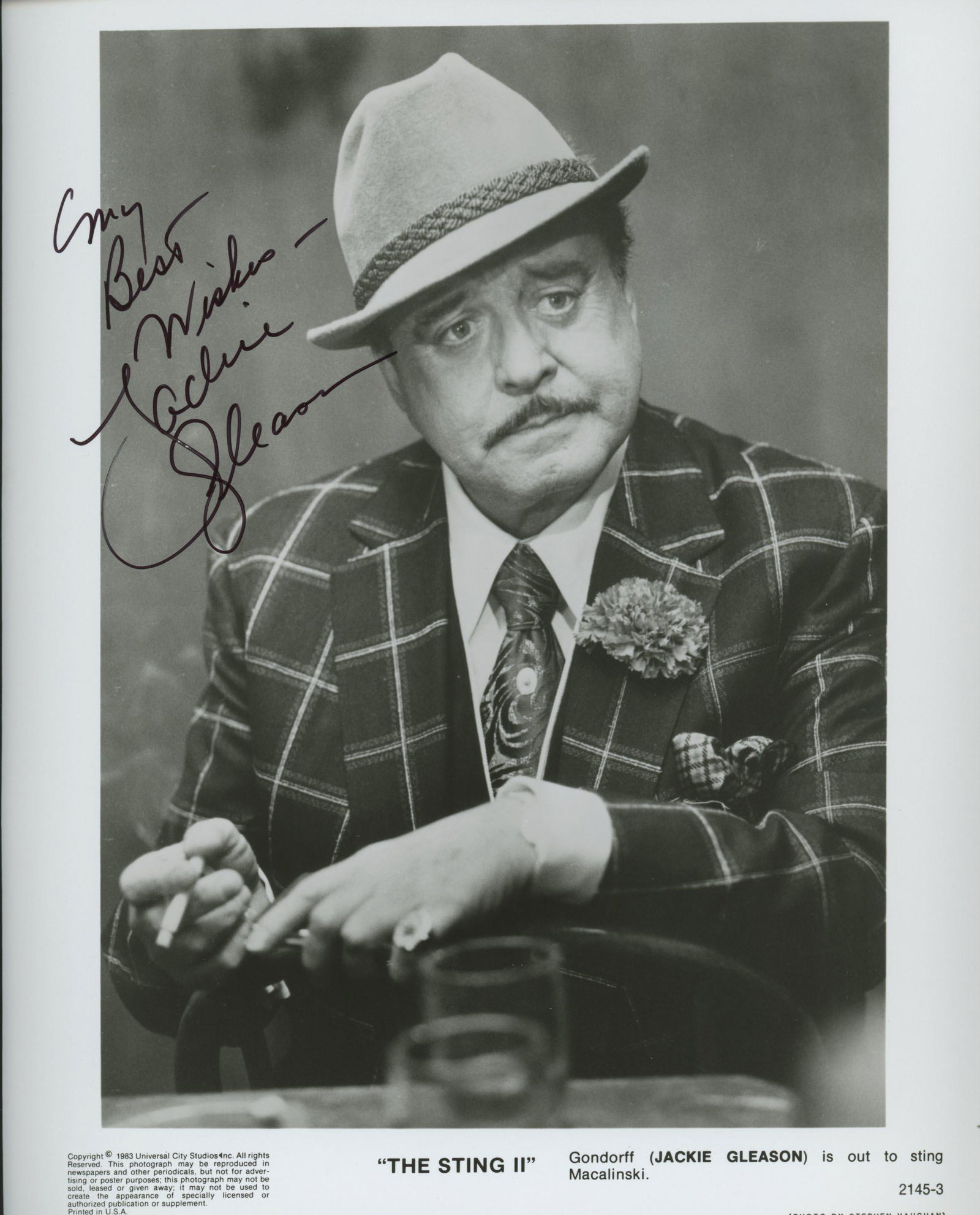 Jackie Gleason signed photo (1 of 1)