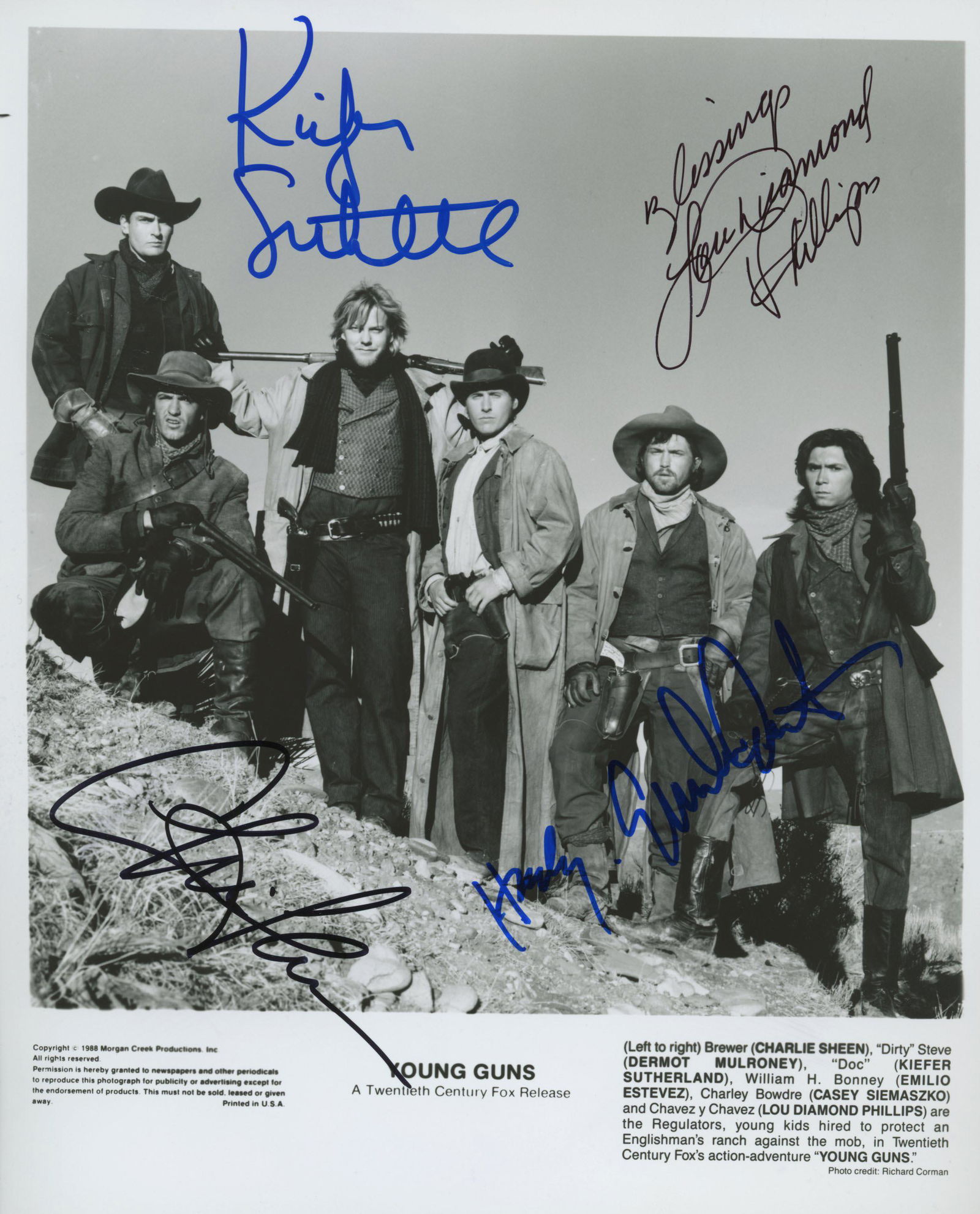 Young Guns signed movie photo (1 of 1)