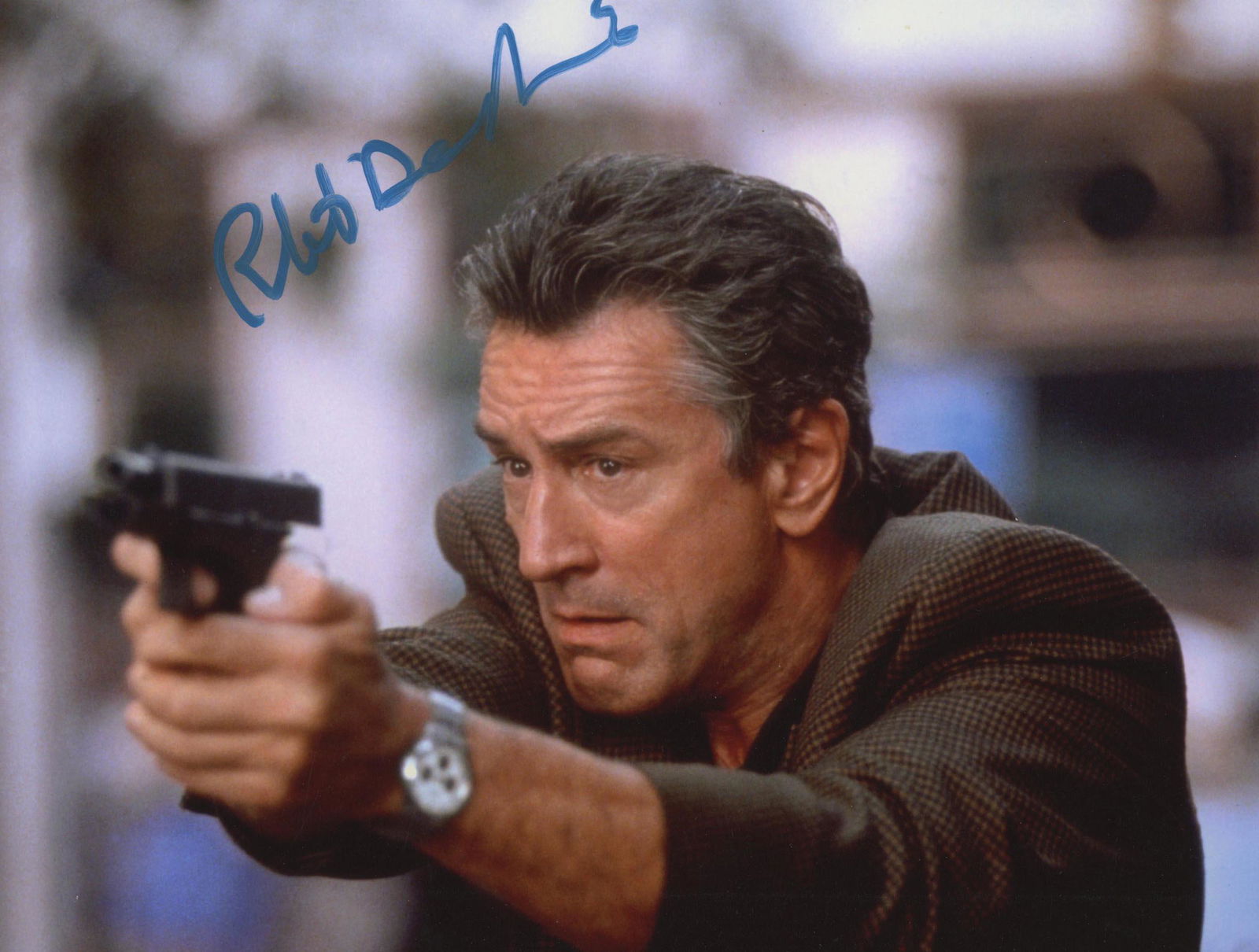 Robert De Niro signed movie photo: Robert De Niro autographed movie photo. Custom framed, matted 11x14 inches
