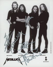 Metallica signed photo