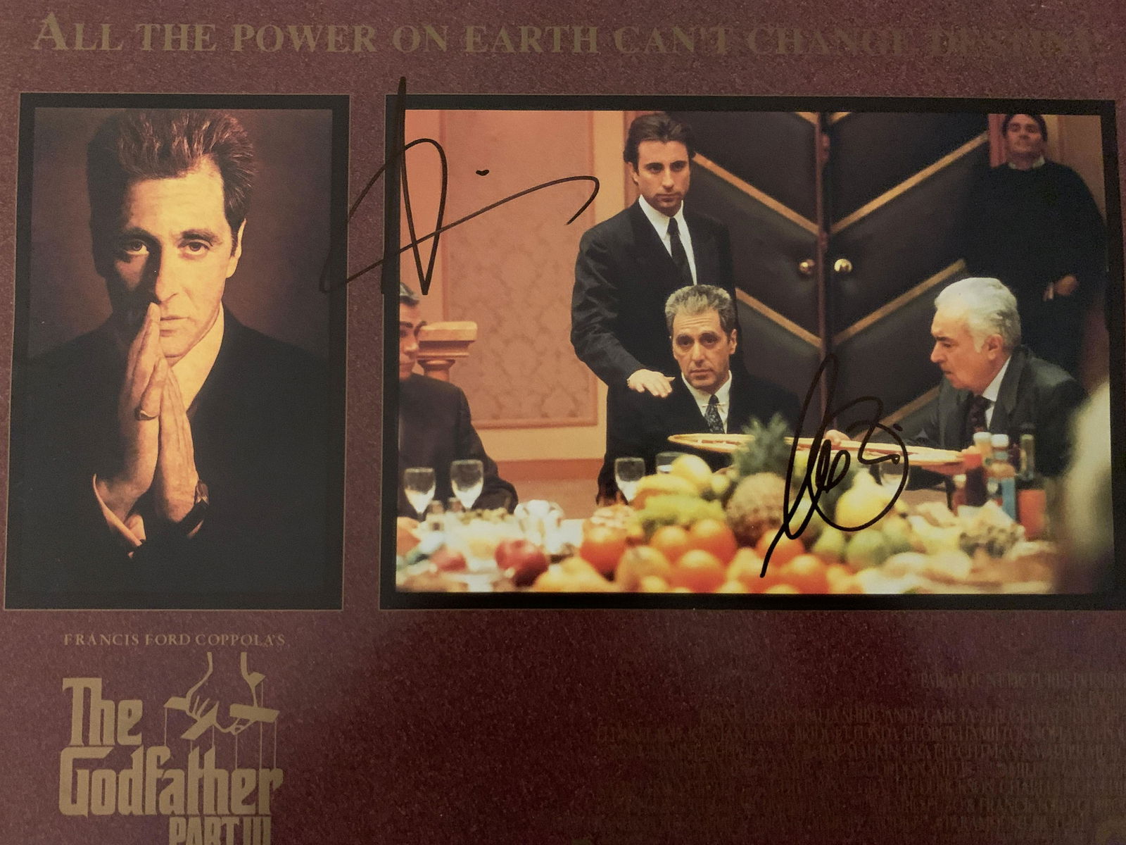 The Godfather Part III signed movie photo (1 of 1)