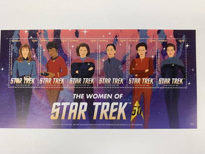 Women of Star Trek Stamp Set: Stamp set commemorating the legendary women of the entire Star Trek seriesâ€”-This autograph is certified by a 20 year plus member of IADA (International Autograph Dealers Association) , UACC