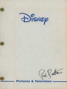 Disney Red Buttons signed script: Disney signed script autographed by Red Buttonsâ€”-This autograph is certified by a 20 year plus member of IADA (International Autograph Dealers Association) , UACC (Universal Autograph