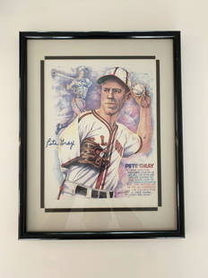 St. Louis Browns Pete Gray signed original artwork: Original artwork of St. Louis Browns Pete Gray autographed by Pete Gray.Custom matte, framed 15x19 inchesâ€”-This autograph is certified by a 20 year plus member of IADA (International Autograph