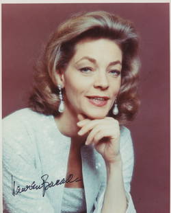 Lauren Bacall signed photo: Lauren Bacall autographed photo. 8x10 inchesâ€”-This autograph is certified by a 20 year plus member of IADA (International Autograph Dealers Association) , UACC (Universal Autograph Collectors