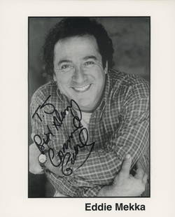 Eddie Mekka signed photo: Eddie Mekka signed photo. 8x10 inchesâ€”-This autograph is certified by a 20 year plus member of IADA (International Autograph Dealers Association) , UACC (Universal Autograph Collectors Club),