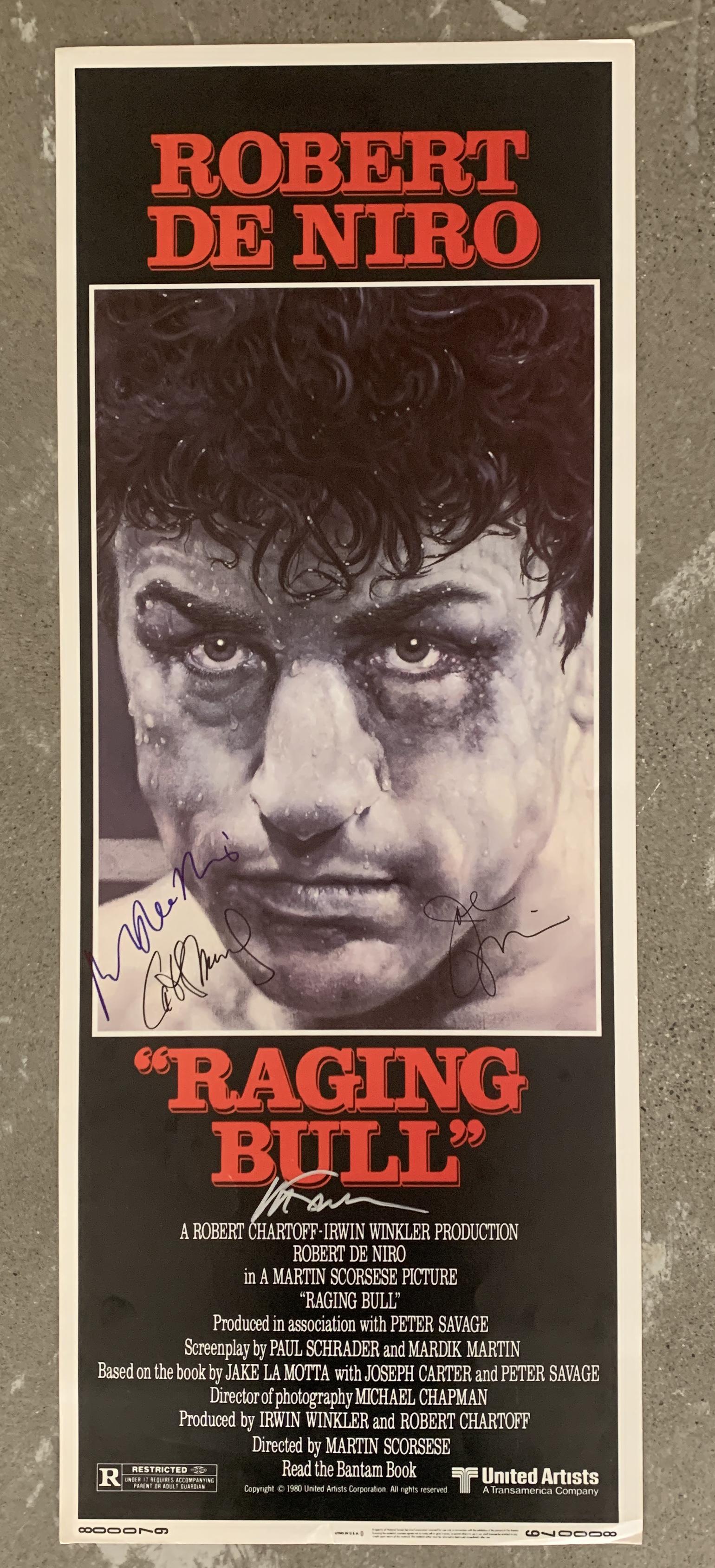Raging Bull cast signed door poster (1 of 1)