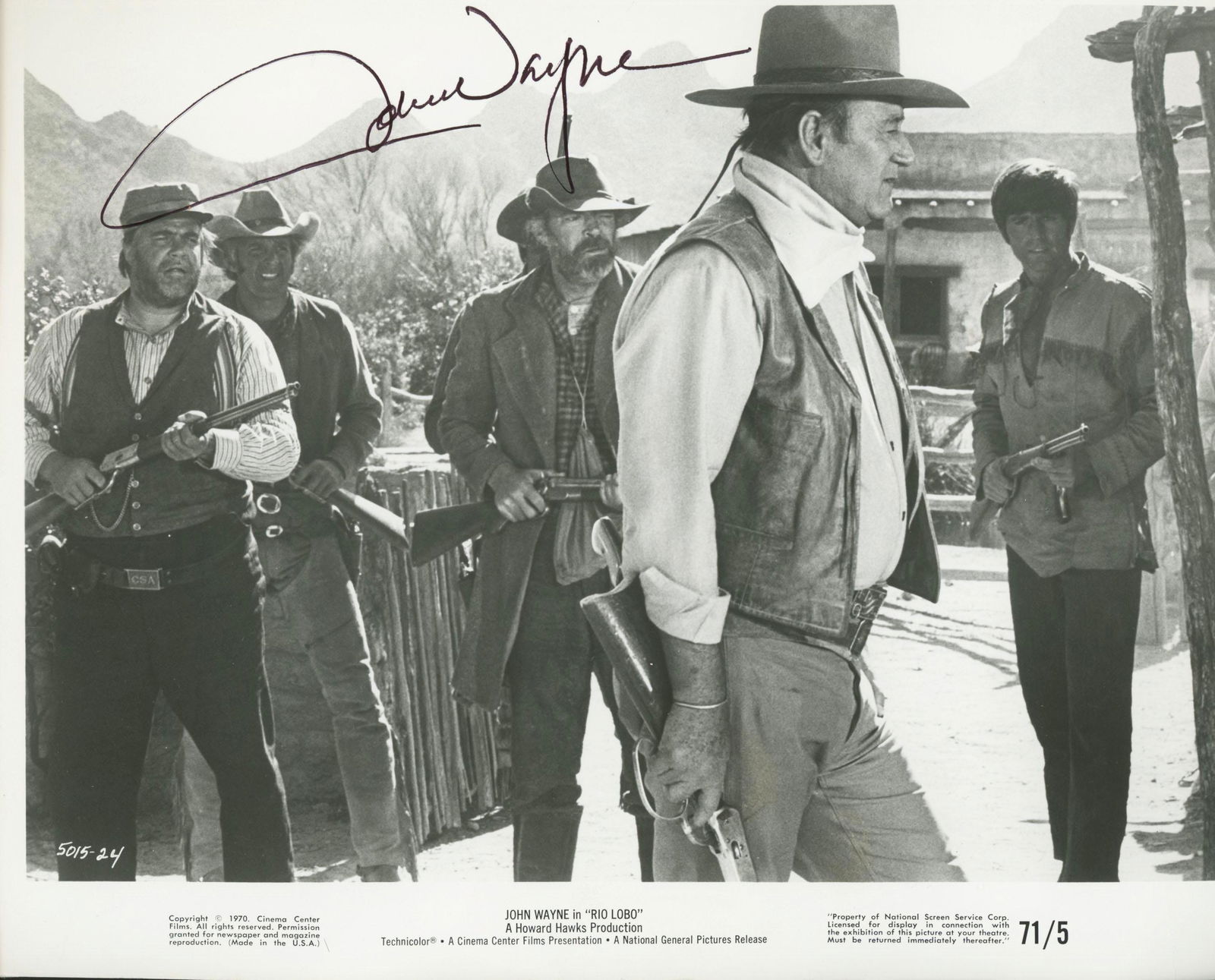 Rio Lobo John Wayne signed movie photo (1 of 1)