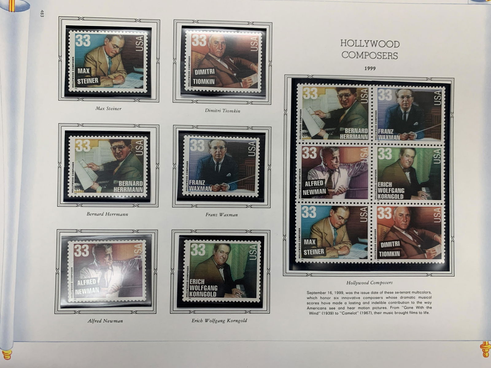 Hollywood Composers stamp set (1 of 1)