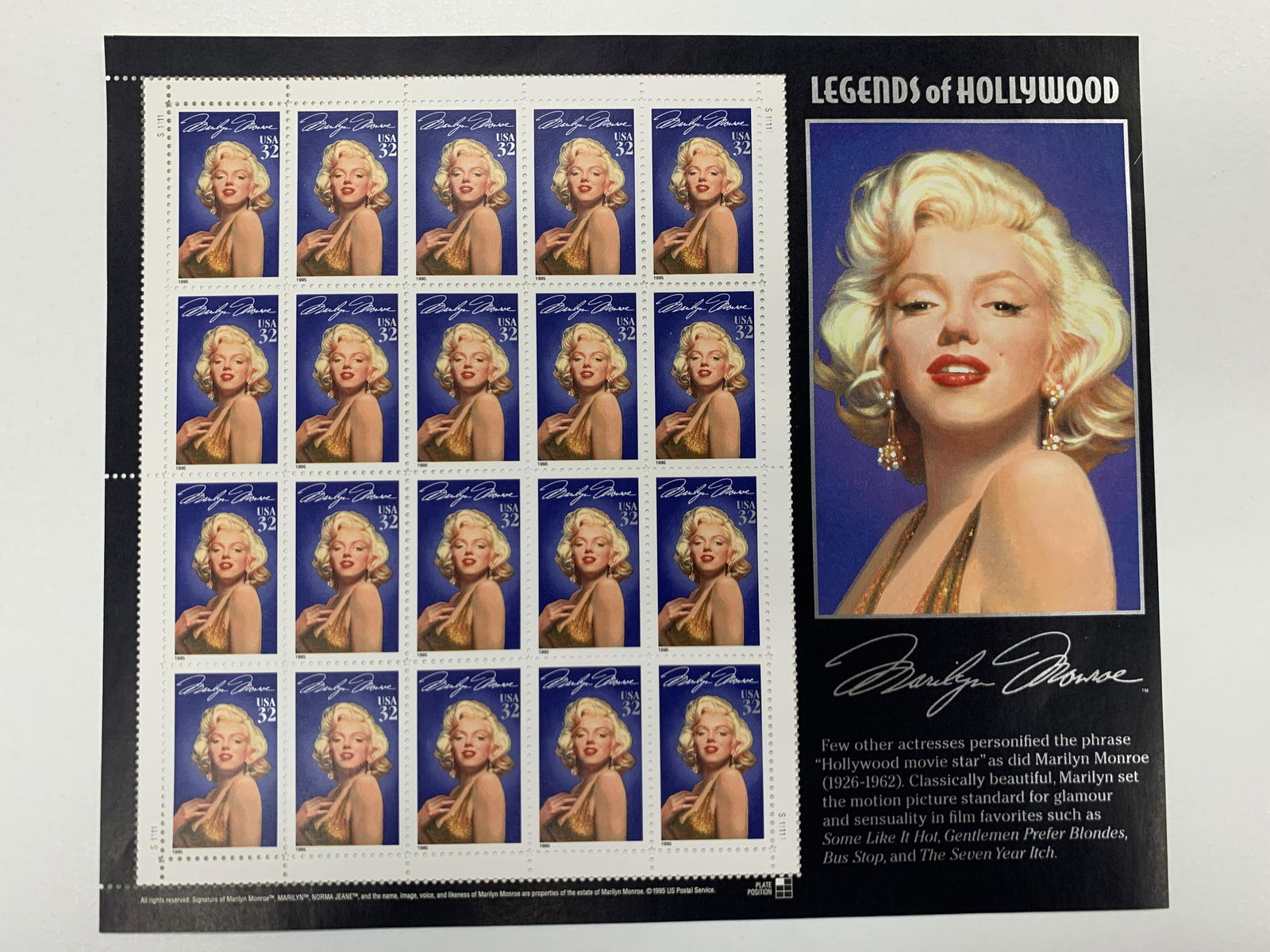 Marilyn Monroe Stamp Set (1 of 1)