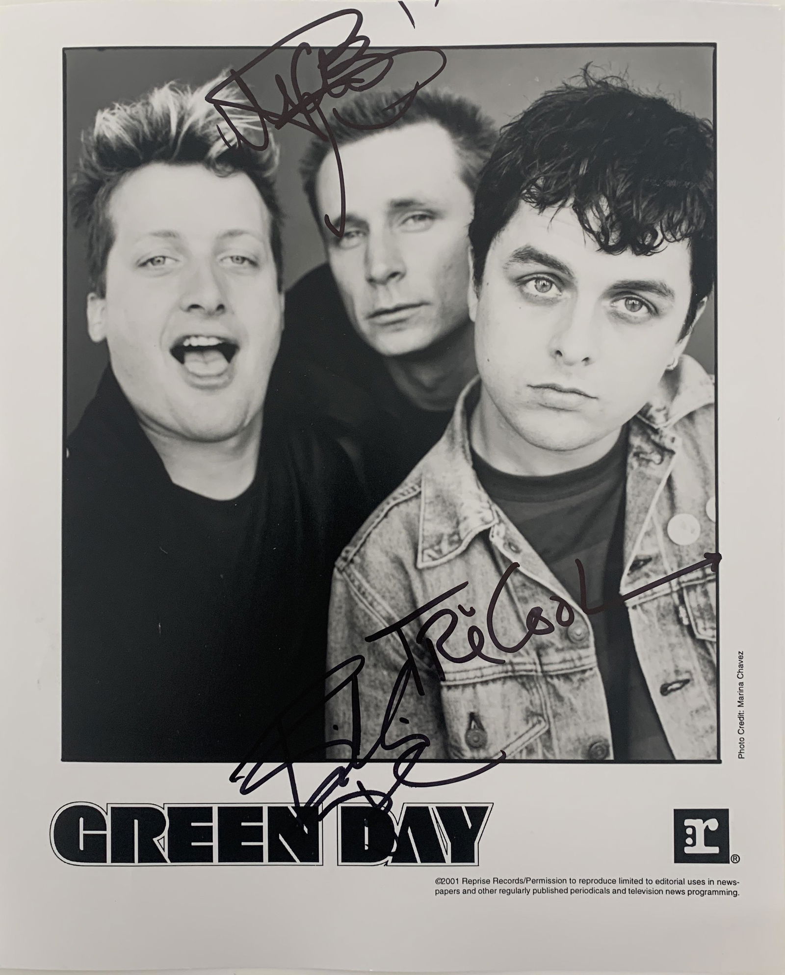 Green Day signed photo (1 of 1)