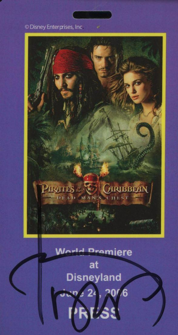 Johnny Depp signed Pirates of the Caribbean World (1 of 1)