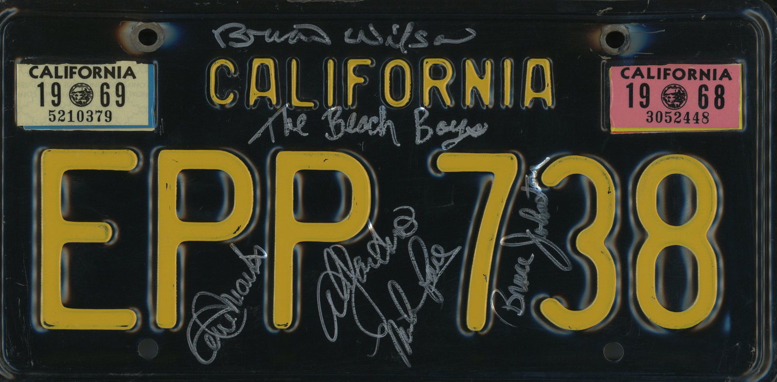 The Beach Boys signed licence plate (1 of 1)