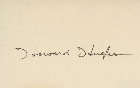 Howard Hughes signature cut: Howard Hughes original signatureâ€”-This autograph is certified by a 20 year plus member of IADA (International Autograph Dealers Association) , UACC (Universal Autograph Collectors Club), IACC