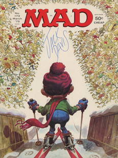 Mad Magazine signed issue: Mad Magazine issue No. 173, March '75 signed by Jack Davisâ€”-This autograph is certified by a 20 year plus member of IADA (International Autograph Dealers Association) , UACC (Universal