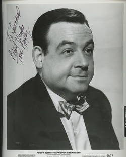Love With the Proper Stranger Tom Bosley signed movie: Love With the Proper Stranger signed movie photo autographed by Tom Bosley.â€”-This autograph is certified by a 20 year plus member of IADA (International Autograph Dealers Association) , UACC