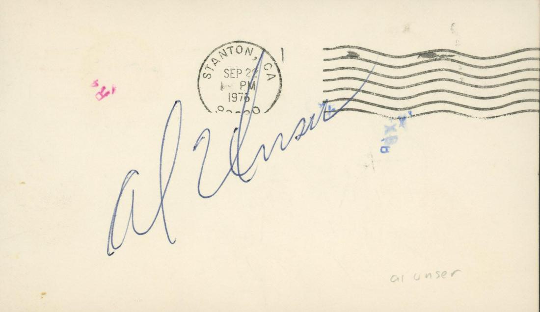 Al Unser signed envelope (1 of 1)