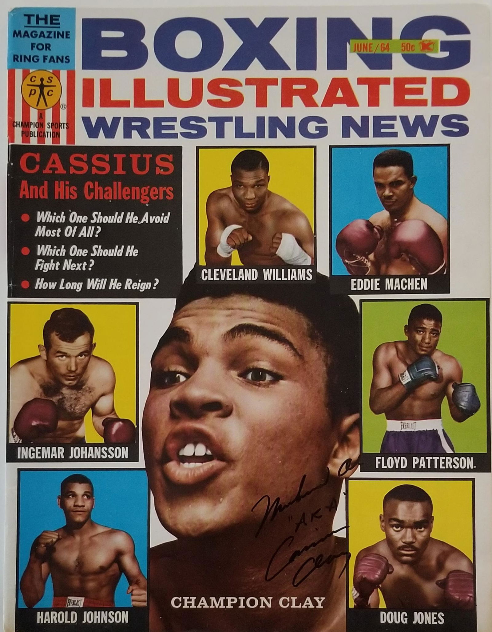 Muhammad Ali/Cassius Clay signed magazine (1 of 1)