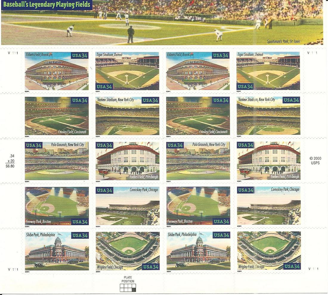 Baseball Legendary Playing Fields Stamps (1 of 1)