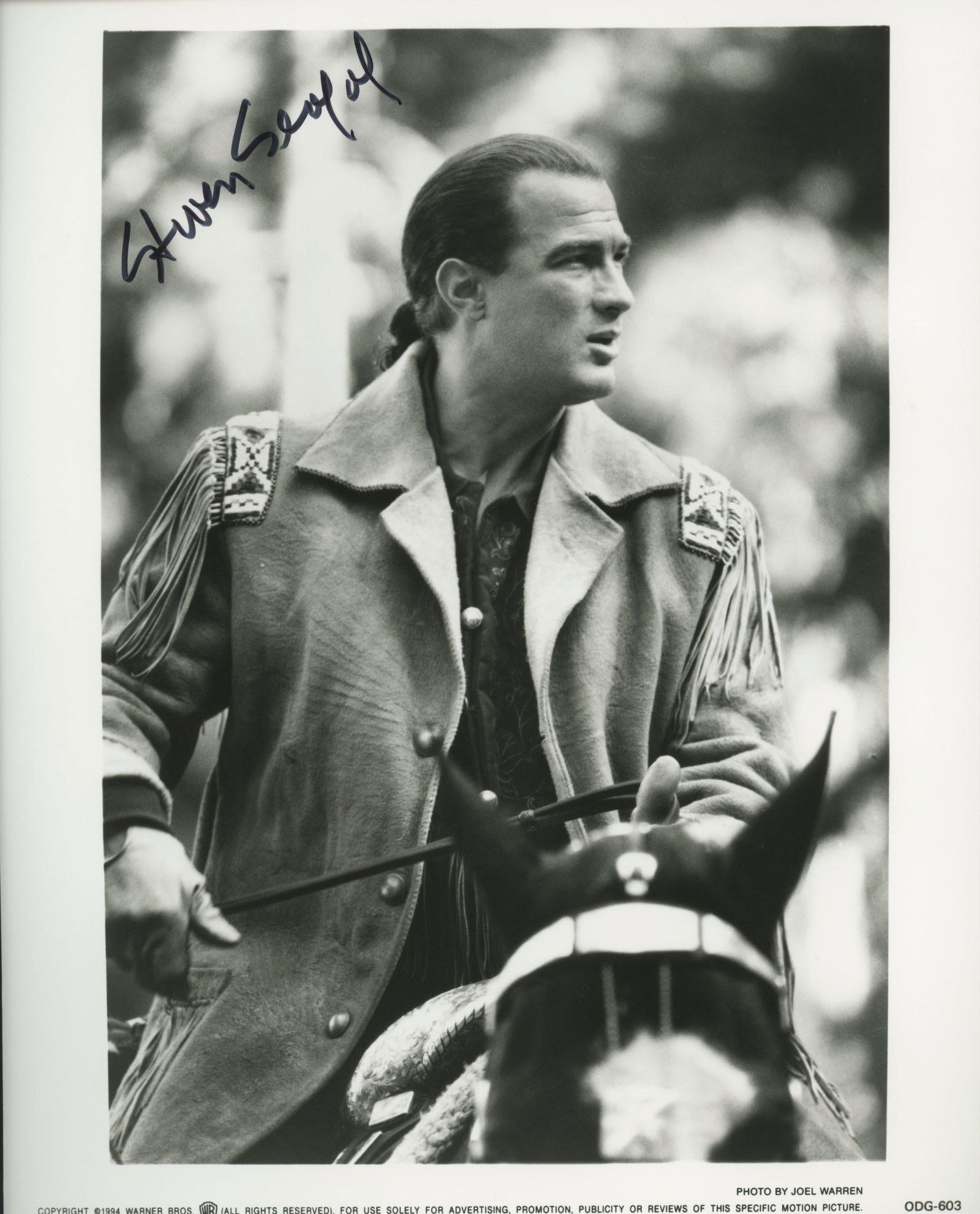 Steven Seagal signed photo. (1 of 1)