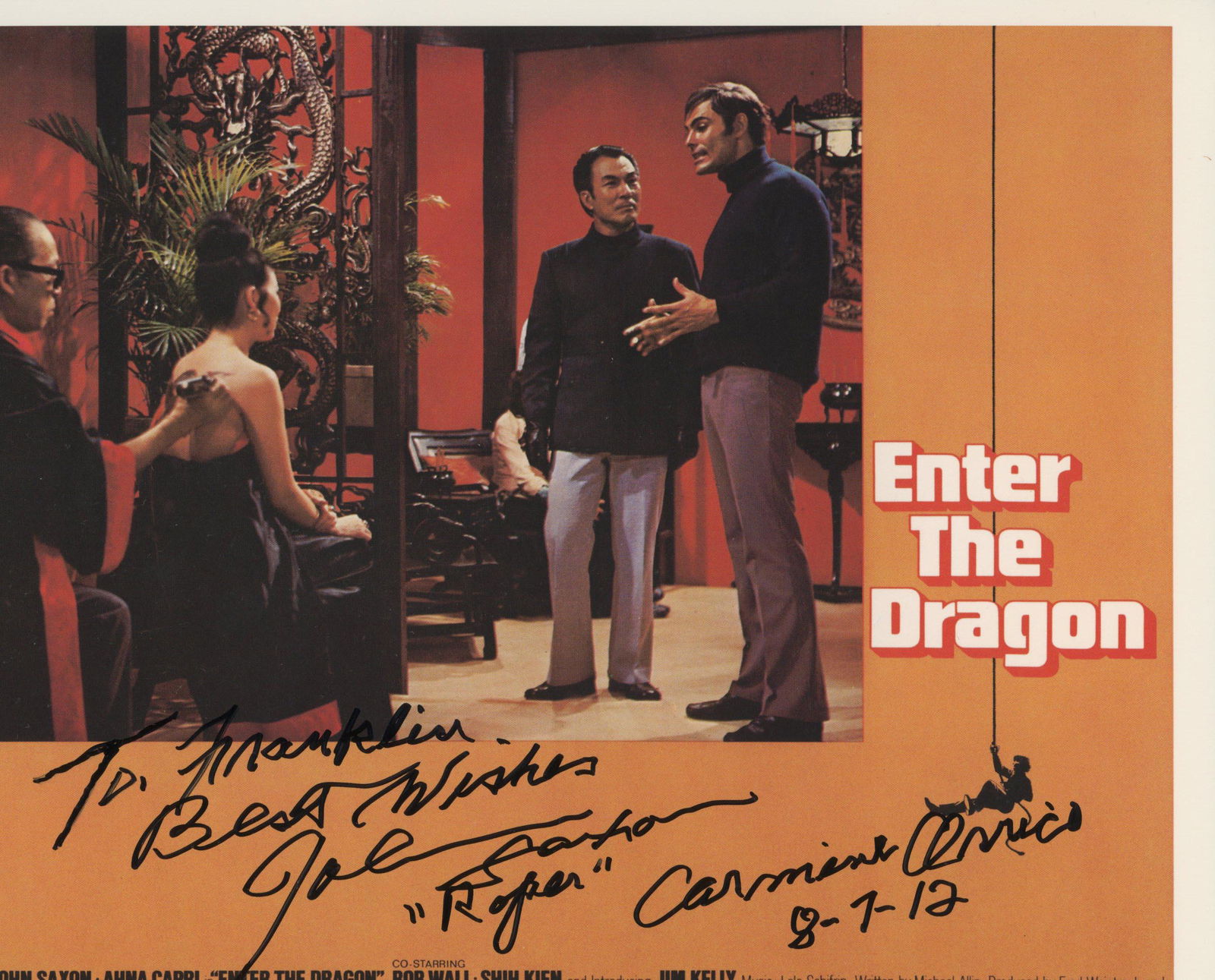 Enter the Dragon signed lobby card (1 of 1)