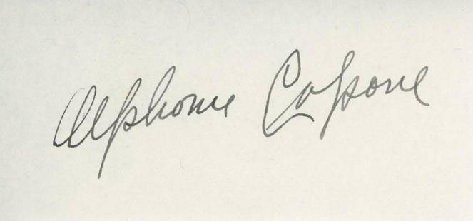 Al Capone signature cut: Al Capone signature cut