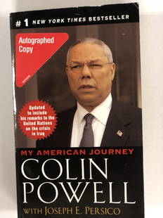 Colin Powell signed paperback book: My American Journey signed paperback book autographed by Colin Powell