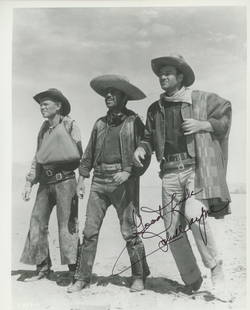 John Wayne signed movie photo: 3 Godfathers signed movie photo autographed by John Wayne.