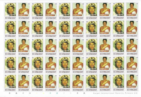St. Vincent Michael Jackson Stamp Sheet: St. Vincent Michael Jackson Stamp Sheet FULL 50 x $5