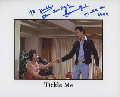 Tickle Me Francine York signed movie photo: Tickle Me signed movie photo autographed by Francine York. 8x10 inches