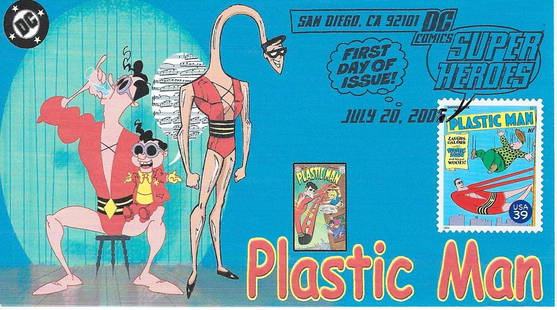 Plastic Man FDC: Plastic Man DC Comics Super Heroes First Day Issue July 20 2006