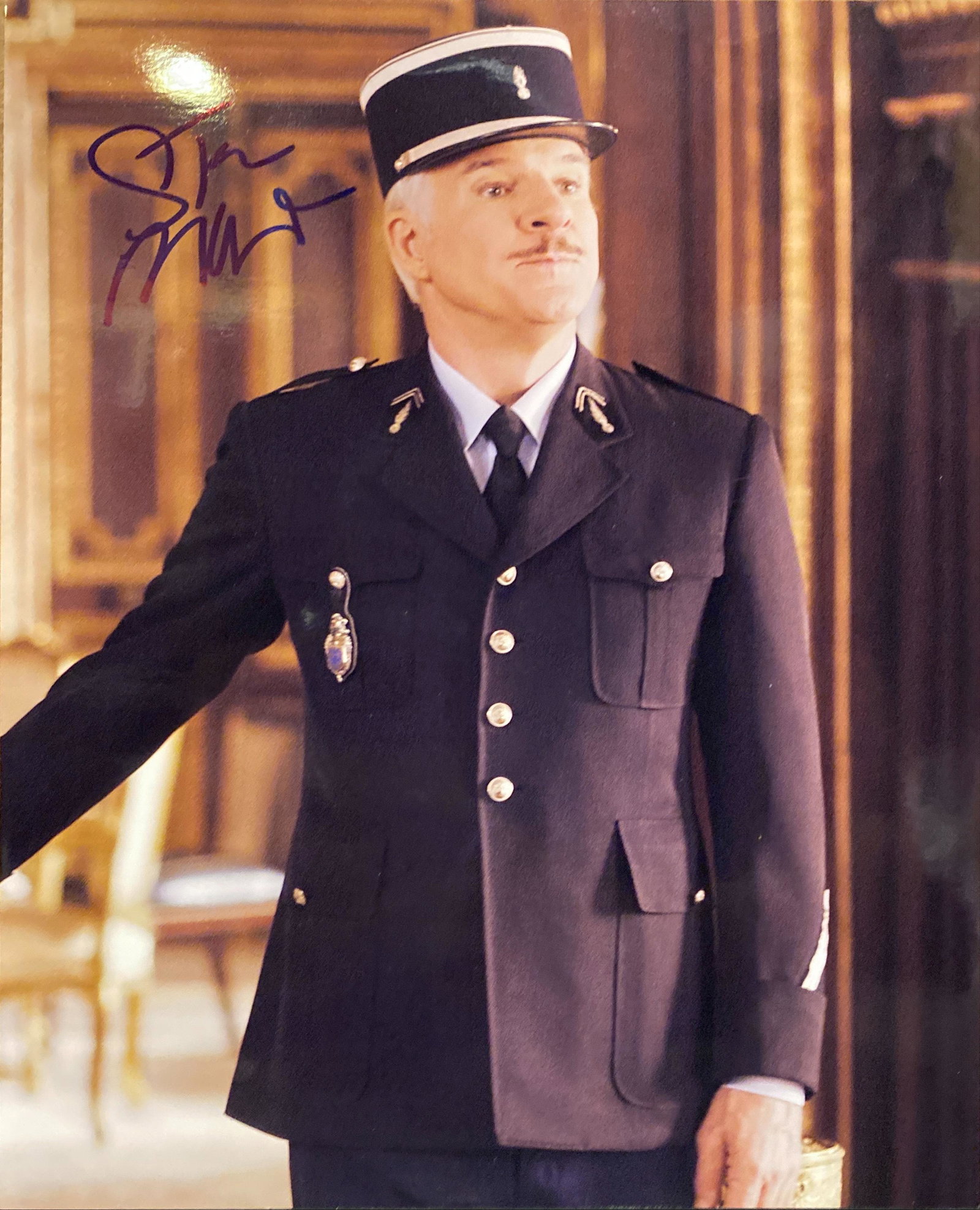 Pink Panther Steve Martin signed movie photo: Pink Panther signed movie photo autographed by Steve Martin 8x10 inches