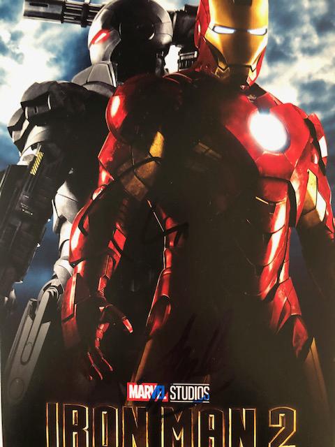 Stan Lee and Robert Downey Jr. signed Iron Man 2 Marvel: Iron Man 2 Marvel postcard signed by Stan Lee and Robert Downey Jr. 5.5x7 inches