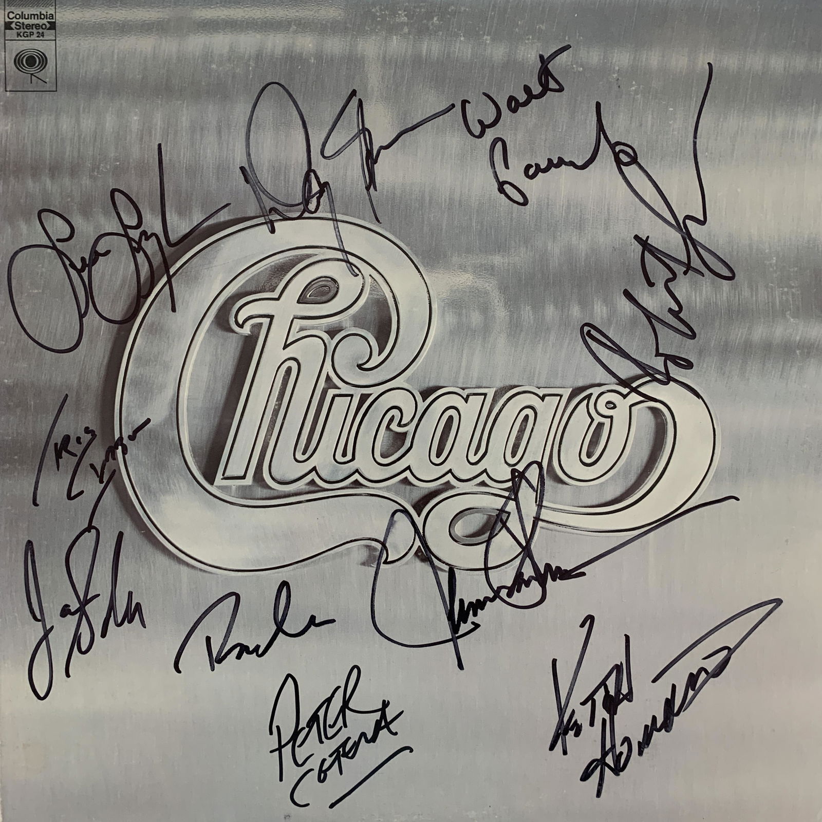 Chicago II signed album: Chicago II signed album autographed by Peter Cetera, Terry Kath, Robert Lamm, Lee Loughnane, James Pankow, Walter Parazaider and Danny Seraphine