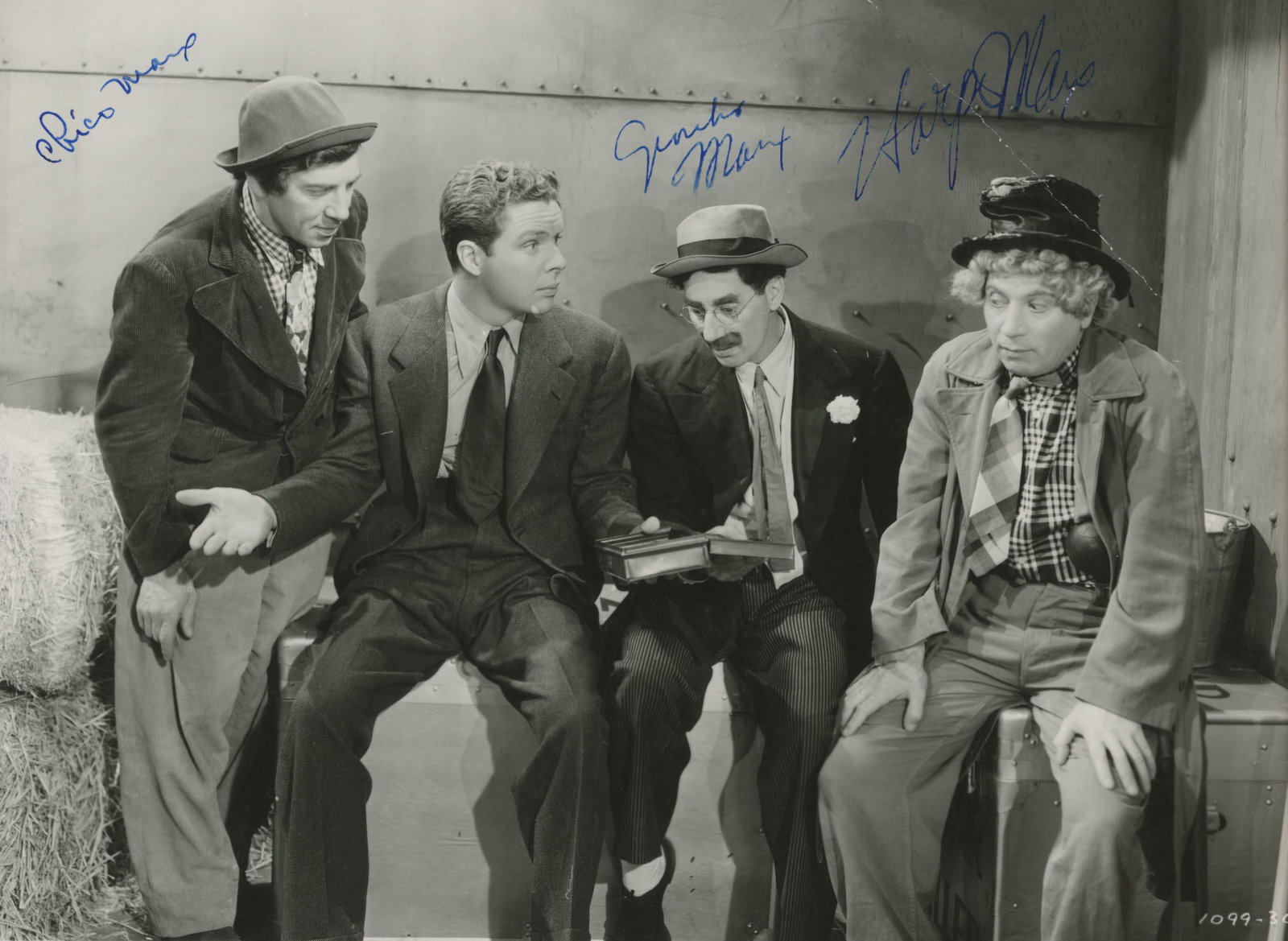 Marx Brothers signed photo: Marx Brothers signed photo autographed by Groucho Marx, Harpo Marx and Chico Marx. 8x10 inches