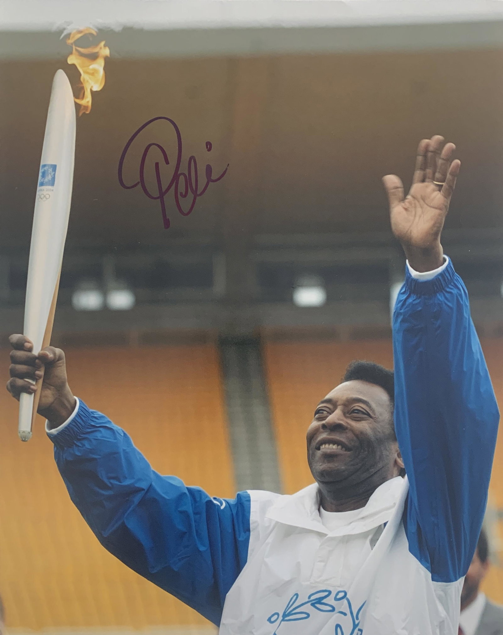 Pele signed photo: Pele signed photo 11x14 inches