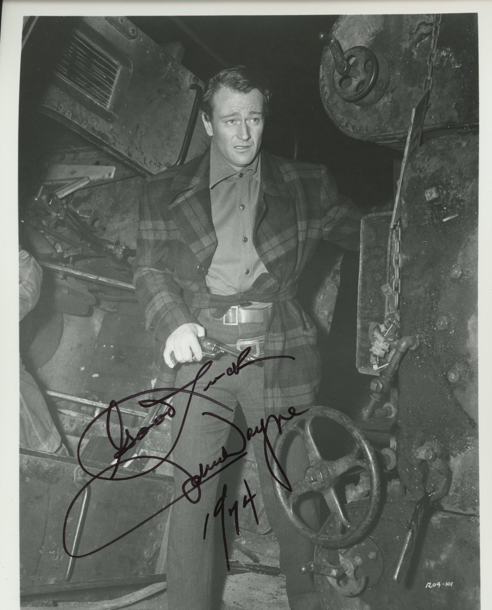 John Wayne signed photo: John Wayne signed photo. 8x10 inches