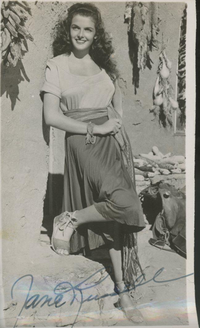 Jane Russell signed photo: Jane Russell signed photo. 2x3.5 inches