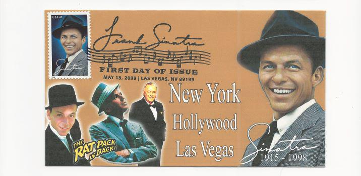 Frank Sinatra The Rat Pack: Frank Sinatra 1915-1998 "The Rat Pack is Back" New York Hollywood Las Vegas First Day Issue