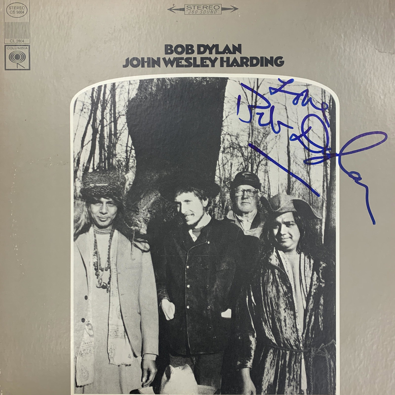 Bob Dylan signed album: Bob Dylan signed John Wesley Harding album