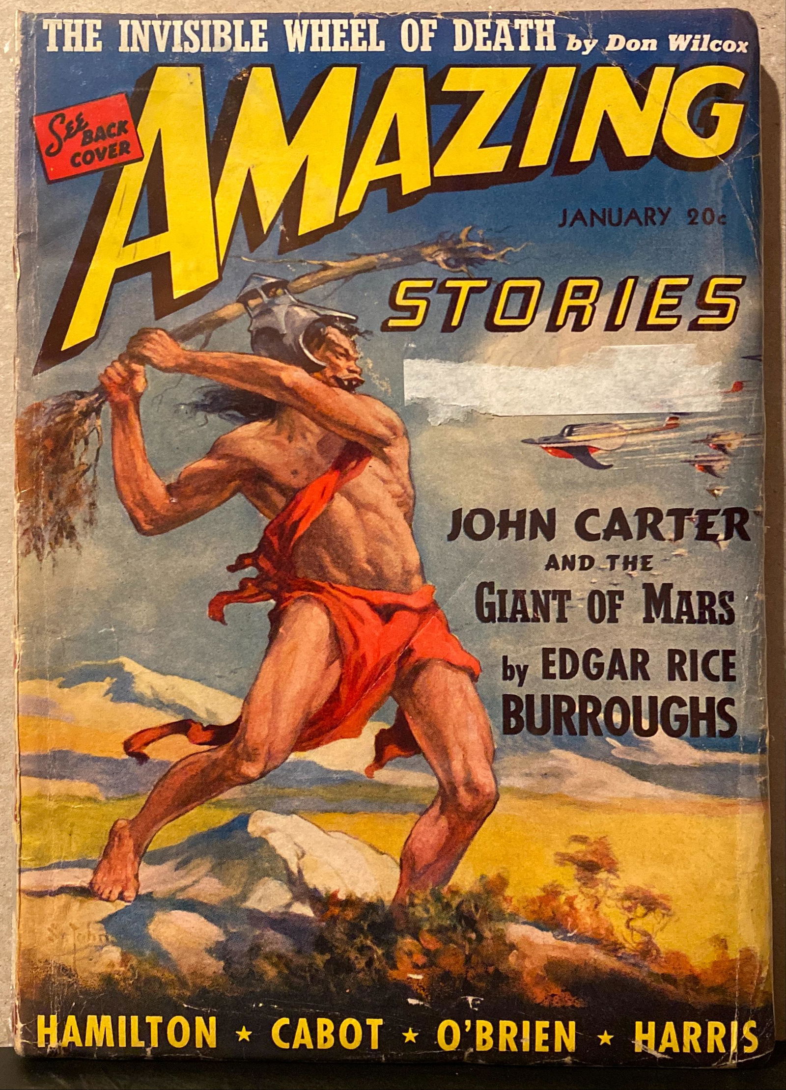 1941 Amazing Stories Volume 15 #1 Edgar Rice Burroughs,: Amazing Stories (Pulp Magazine). January 1941; -- Volume 15 #1 John Carter and the Giant of Mars by Edgar Rice Burroughs (cover story)