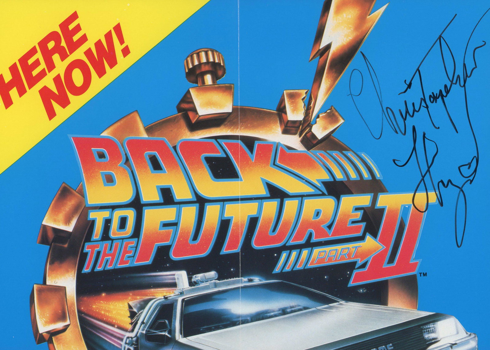 Christopher Lloyd signed photo: Back to the Future II signed movie photo autographed by Christopher Lloyd. 8x10 inches.