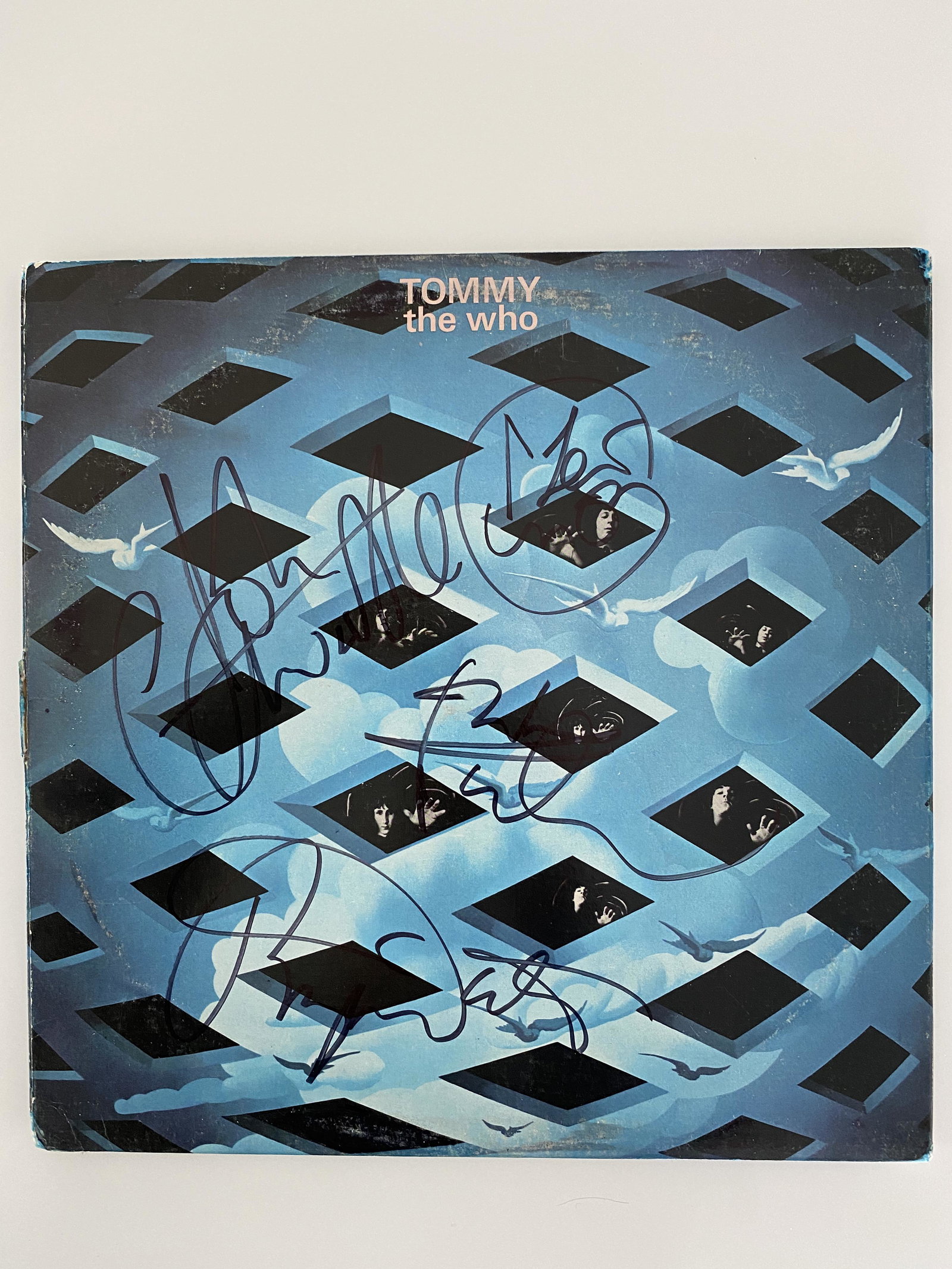 The Who Tommy signed album: The Who Tommy signed album autographed by Roger Daltrey, Pete Townshend, John Entwistle and Keith Moon