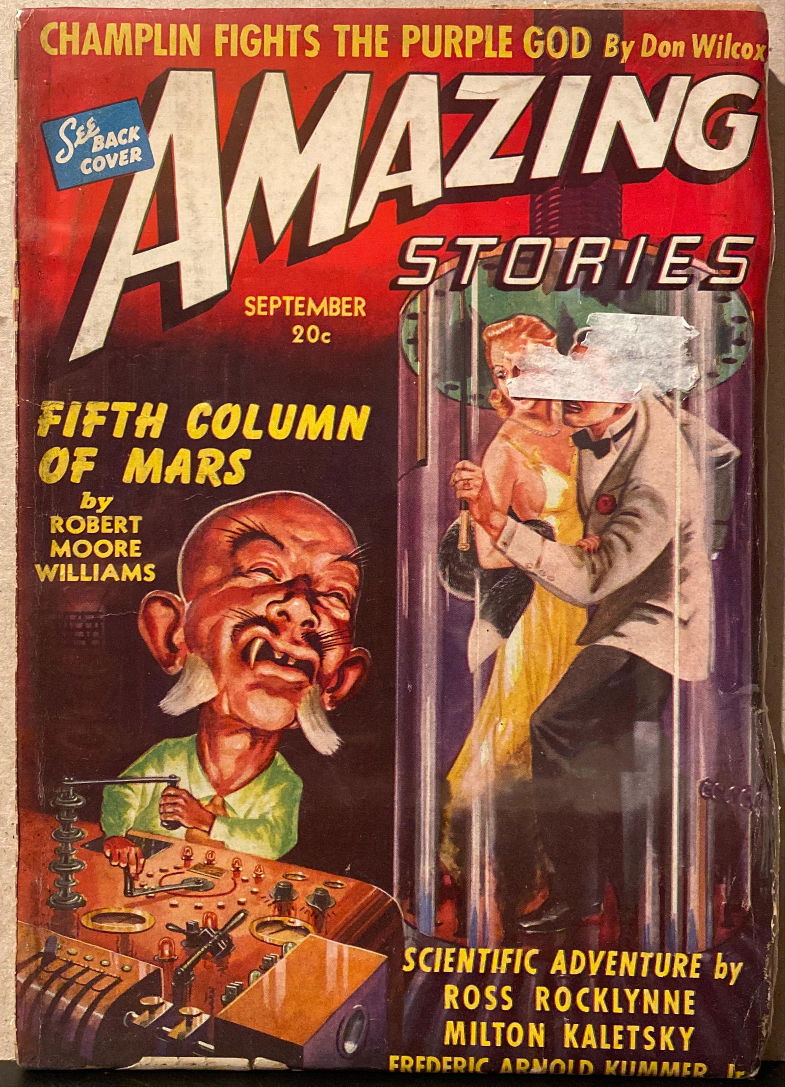 Amazing Stories Vol. 14, Number 9, Pulp Magazine: Amazing Stories v14 09 - Fifth Column of Mars - Robert Moore Williams