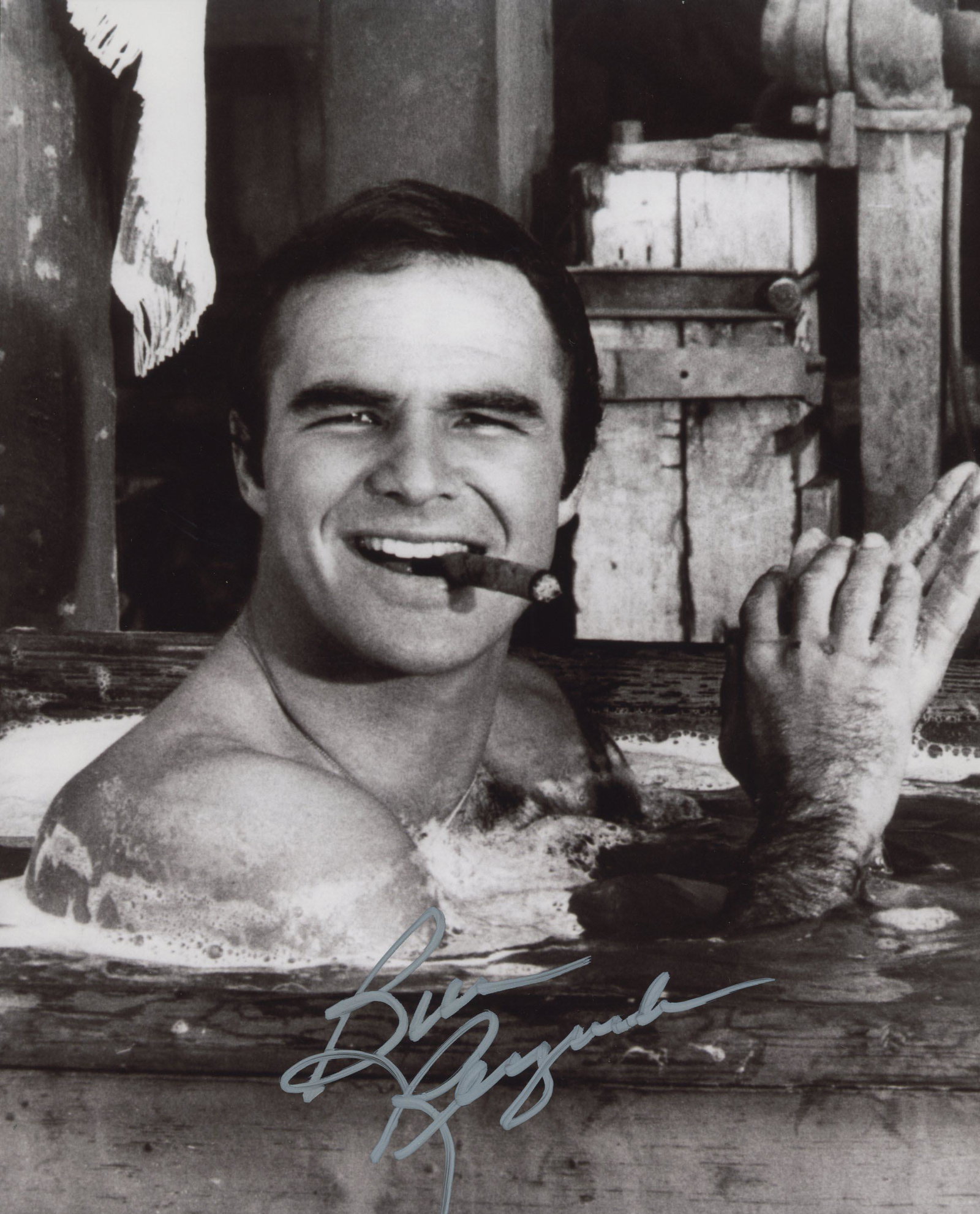Burt Reynolds signed movie photo: Sam Whiskey signed movie photo autographed by Burt Reynolds. 8x10 inches