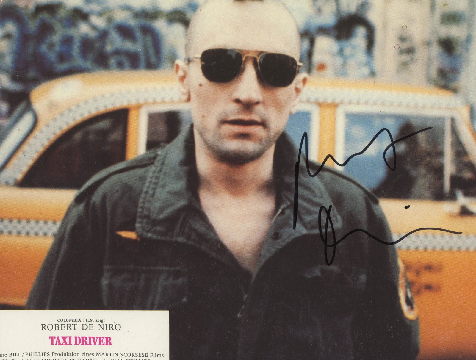 Taxi Driver signed movie photo: Taxi Driver signed movie photo autographed by Robert De Niro. 8x10 inches