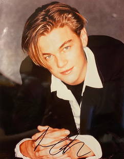 Leonardo DiCaprio signed photo: Leonardo DiCaprio signed 8x10 photo. Custom matted and framed, the finished piece is 11x14.