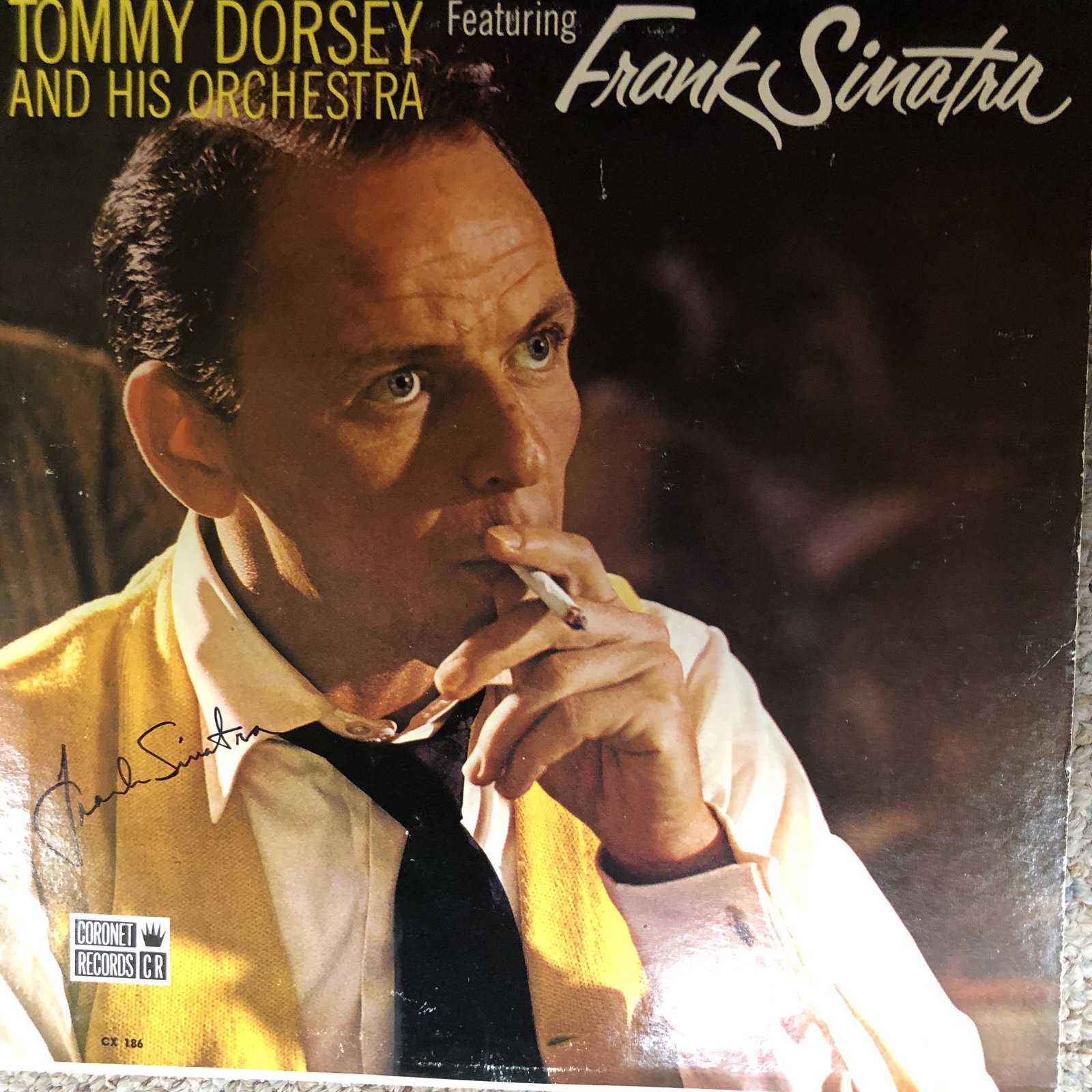 Frank Sinatra signed album: Frank Sinatra signed Tommy Dorsey and his Orchestra album