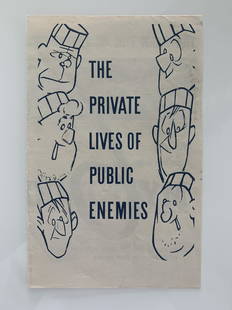 The Private Lives Of Public Enemies unsigned program: The Private Lives Of Public Enemies unsigned program