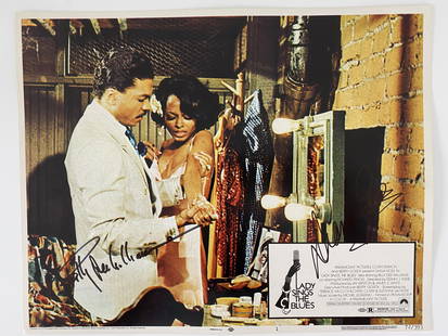 Lady Sings The Blues cast signed photo: Lady Sings The Blues cast signed photo autographed by Billy Dee Williams and Diana Ross. 11x14 inches